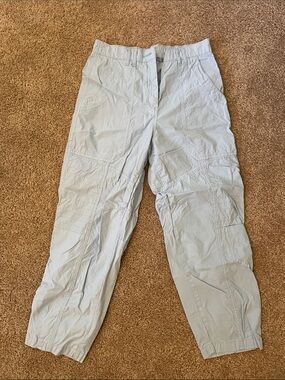 Maeve Light Blue Ankle-Length Utility Pants